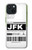 W3664 Airline Travel Luggage Label Funda Carcasa Case y Caso Del Tirón Funda para iPhone 15