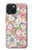 W3688 Floral Flower Art Pattern Funda Carcasa Case y Caso Del Tirón Funda para iPhone 15