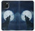 W3693 Grim White Wolf Full Moon Funda Carcasa Case y Caso Del Tirón Funda para iPhone 15