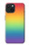 W3698 LGBT Gradient Pride Flag Funda Carcasa Case y Caso Del Tirón Funda para iPhone 15