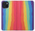 W3799 Cute Vertical Watercolor Rainbow Funda Carcasa Case y Caso Del Tirón Funda para iPhone 15