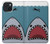 W3825 Cartoon Shark Sea Diving Funda Carcasa Case y Caso Del Tirón Funda para iPhone 15
