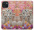 W3916 Alpaca Family Baby Alpaca Funda Carcasa Case y Caso Del Tirón Funda para iPhone 15