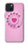 W2847 Pink Retro Rotary Phone Funda Carcasa Case y Caso Del Tirón Funda para iPhone 15 Plus