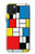 W3814 Piet Mondrian Line Art Composition Funda Carcasa Case y Caso Del Tirón Funda para iPhone 15 Plus