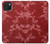 W3817 Red Floral Cherry blossom Pattern Funda Carcasa Case y Caso Del Tirón Funda para iPhone 15 Plus
