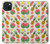 W3883 Fruit Pattern Funda Carcasa Case y Caso Del Tirón Funda para iPhone 15 Plus