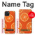 W3946 Seamless Orange Pattern Funda Carcasa Case y Caso Del Tirón Funda para iPhone 15 Plus