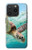W1377 Ocean Sea Turtle Funda Carcasa Case y Caso Del Tirón Funda para iPhone 15 Pro