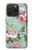 W2178 Flower Floral Art Painting Funda Carcasa Case y Caso Del Tirón Funda para iPhone 15 Pro