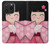 W3042 Japan Girl Hina Doll Kimono Sakura Funda Carcasa Case y Caso Del Tirón Funda para iPhone 15 Pro