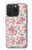 W3095 Vintage Rose Pattern Funda Carcasa Case y Caso Del Tirón Funda para iPhone 15 Pro