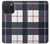 W3452 Plaid Fabric Pattern Funda Carcasa Case y Caso Del Tirón Funda para iPhone 15 Pro