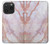 W3482 Soft Pink Marble Graphic Print Funda Carcasa Case y Caso Del Tirón Funda para iPhone 15 Pro