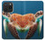 W3497 Green Sea Turtle Funda Carcasa Case y Caso Del Tirón Funda para iPhone 15 Pro