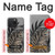 W3692 Gray Black Palm Leaves Funda Carcasa Case y Caso Del Tirón Funda para iPhone 15 Pro