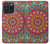 W3694 Hippie Art Pattern Funda Carcasa Case y Caso Del Tirón Funda para iPhone 15 Pro