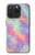 W3706 Pastel Rainbow Galaxy Pink Sky Funda Carcasa Case y Caso Del Tirón Funda para iPhone 15 Pro