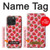 W3719 Strawberry Pattern Funda Carcasa Case y Caso Del Tirón Funda para iPhone 15 Pro