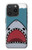 W3825 Cartoon Shark Sea Diving Funda Carcasa Case y Caso Del Tirón Funda para iPhone 15 Pro