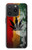 W3890 Reggae Rasta Flag Smoke Funda Carcasa Case y Caso Del Tirón Funda para iPhone 15 Pro