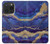 W3906 Navy Blue Purple Marble Funda Carcasa Case y Caso Del Tirón Funda para iPhone 15 Pro