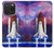 W3913 Colorful Nebula Space Shuttle Funda Carcasa Case y Caso Del Tirón Funda para iPhone 15 Pro