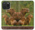 W3917 Capybara Family Giant Guinea Pig Funda Carcasa Case y Caso Del Tirón Funda para iPhone 15 Pro