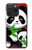 W3929 Cute Panda Eating Bamboo Funda Carcasa Case y Caso Del Tirón Funda para iPhone 15 Pro