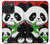 W3929 Cute Panda Eating Bamboo Funda Carcasa Case y Caso Del Tirón Funda para iPhone 15 Pro
