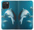 W3878 Dolphin Funda Carcasa Case y Caso Del Tirón Funda para iPhone 15 Pro Max