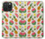 W3883 Fruit Pattern Funda Carcasa Case y Caso Del Tirón Funda para iPhone 15 Pro Max