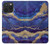 W3906 Navy Blue Purple Marble Funda Carcasa Case y Caso Del Tirón Funda para iPhone 15 Pro Max