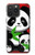W3929 Cute Panda Eating Bamboo Funda Carcasa Case y Caso Del Tirón Funda para iPhone 15 Pro Max