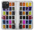 W3956 Watercolor Palette Box Graphic Funda Carcasa Case y Caso Del Tirón Funda para iPhone 15 Pro Max