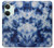 W3439 Fabric Indigo Tie Dye Funda Carcasa Case y Caso Del Tirón Funda para OnePlus Nord 3