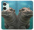 W3871 Cute Baby Hippo Hippopotamus Funda Carcasa Case y Caso Del Tirón Funda para OnePlus Nord 3