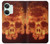 W3881 Fire Skull Funda Carcasa Case y Caso Del Tirón Funda para OnePlus Nord 3