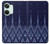 W3950 Textile Thai Blue Pattern Funda Carcasa Case y Caso Del Tirón Funda para OnePlus Nord 3