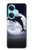 W3510 Dolphin Moon Night Funda Carcasa Case y Caso Del Tirón Funda para OnePlus Nord CE3