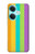 W3678 Colorful Rainbow Vertical Funda Carcasa Case y Caso Del Tirón Funda para OnePlus Nord CE3