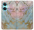 W3717 Rose Gold Blue Pastel Marble Graphic Printed Funda Carcasa Case y Caso Del Tirón Funda para OnePlus Nord CE3