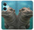 W3871 Cute Baby Hippo Hippopotamus Funda Carcasa Case y Caso Del Tirón Funda para OnePlus Nord CE3