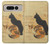 W3229 Vintage Cat Poster Funda Carcasa Case y Caso Del Tirón Funda para Google Pixel Fold