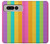 W3678 Colorful Rainbow Vertical Funda Carcasa Case y Caso Del Tirón Funda para Google Pixel Fold