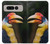 W3876 Colorful Hornbill Funda Carcasa Case y Caso Del Tirón Funda para Google Pixel Fold