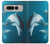 W3878 Dolphin Funda Carcasa Case y Caso Del Tirón Funda para Google Pixel Fold