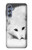 W2569 White Arctic Fox Funda Carcasa Case y Caso Del Tirón Funda para Samsung Galaxy M34 5G