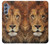 W2870 Lion King of Beasts Funda Carcasa Case y Caso Del Tirón Funda para Samsung Galaxy M34 5G