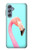 W3708 Pink Flamingo Funda Carcasa Case y Caso Del Tirón Funda para Samsung Galaxy M34 5G